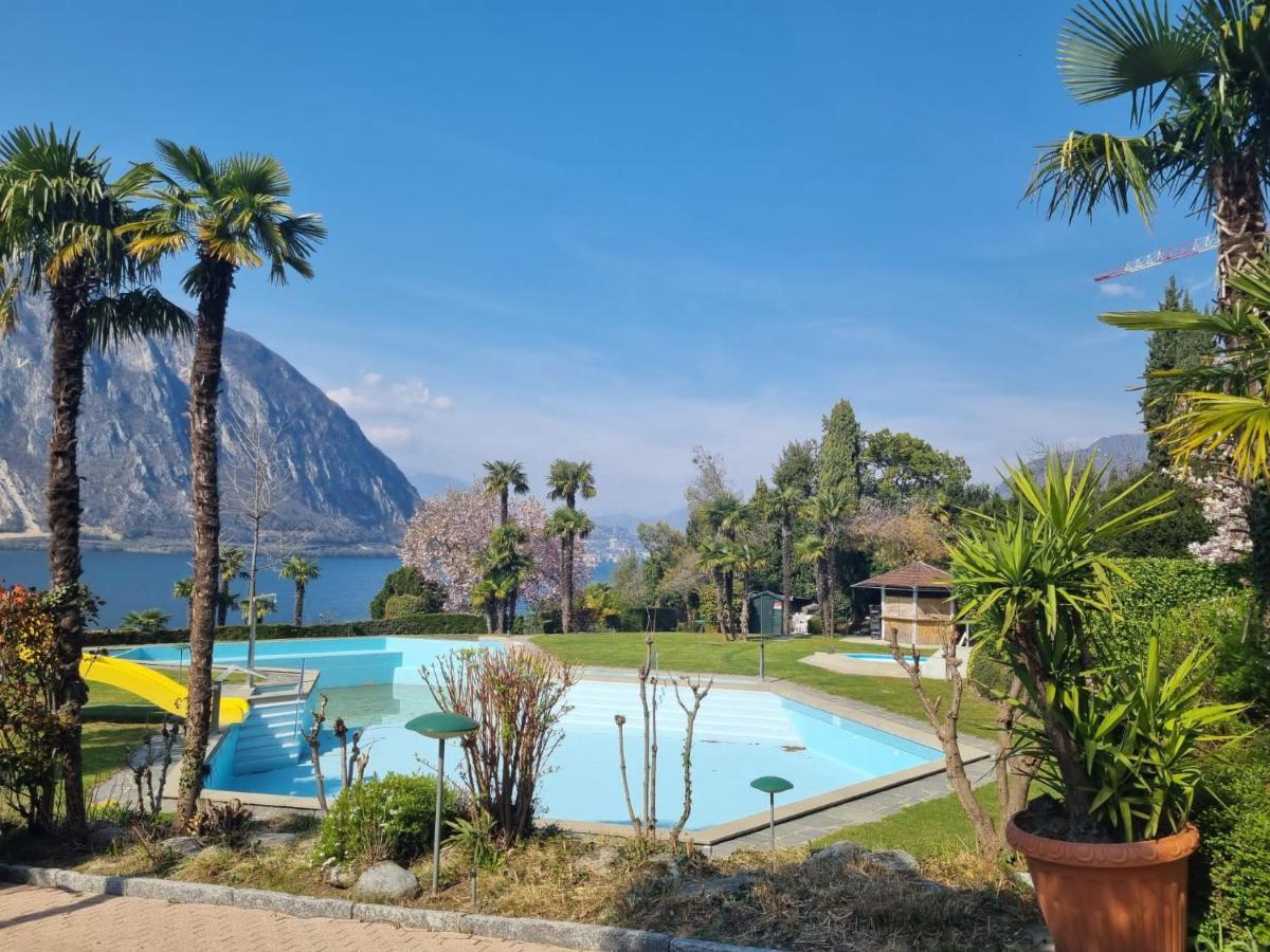 Lake Apartment 4 Bissone Esterno foto