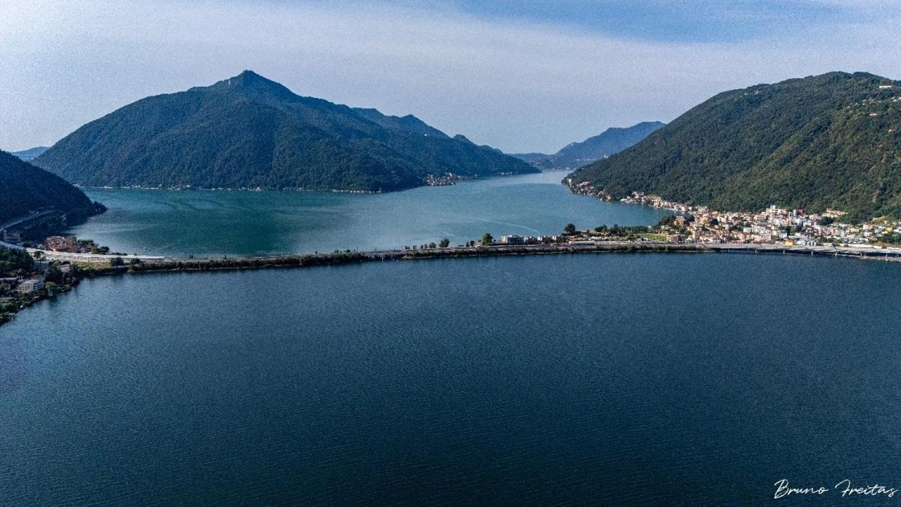 Lake Apartment 4 Bissone Esterno foto