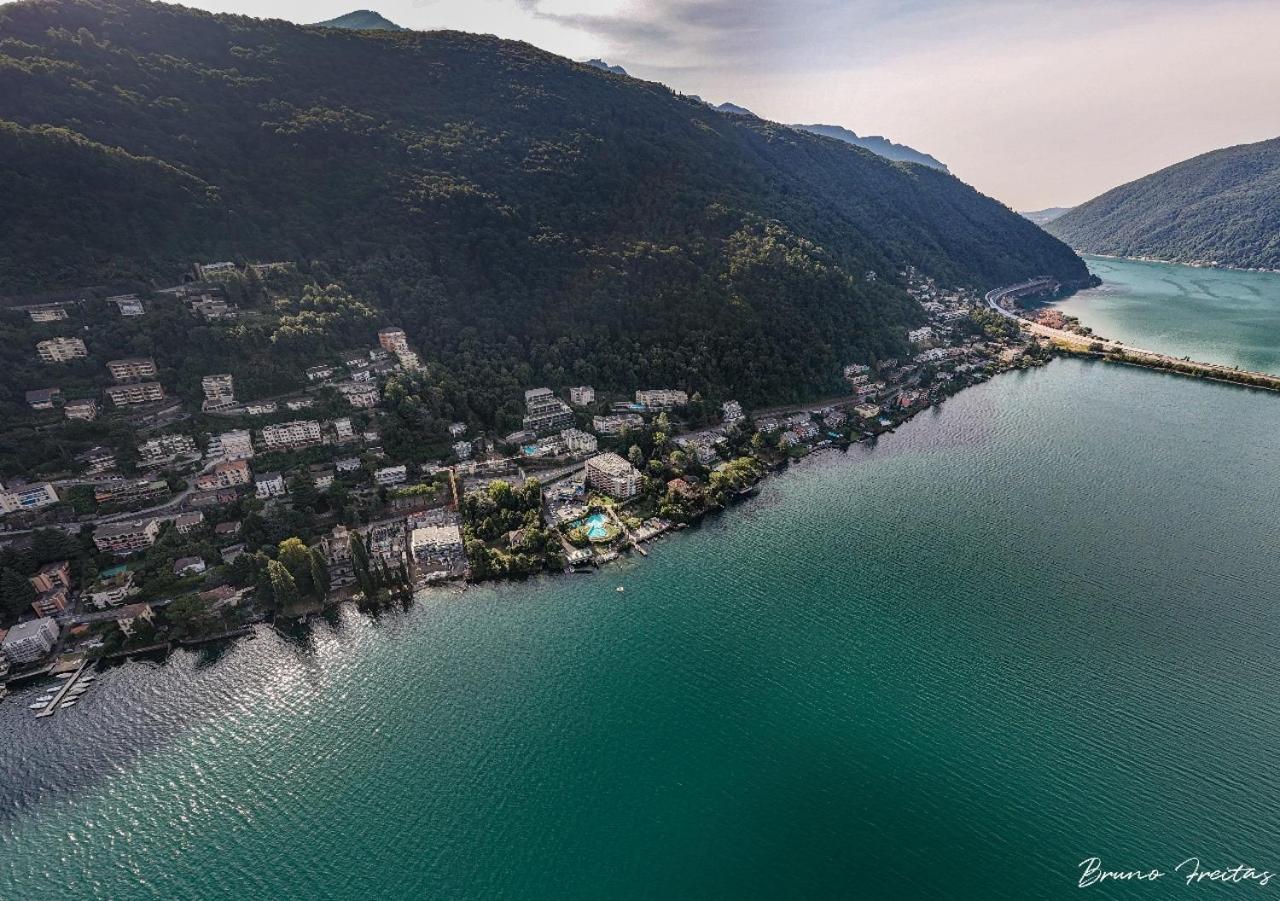 Lake Apartment 4 Bissone Esterno foto